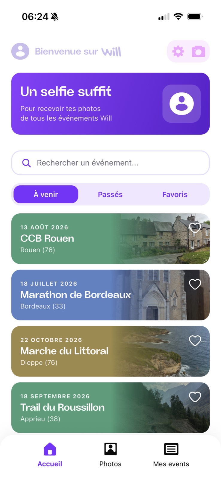 Aperçu de l'app Will sur iPhone